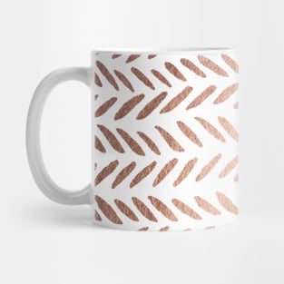 Metallic knitting pattern - copper Mug